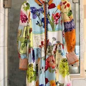 Alice + Olivia Multicolor Floral Patchwork Mini Dress